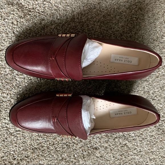 Cole Haan Burgundy Loafer Pumps - Picture 6 of 6
